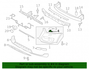 Headlight washer cap mount left Audi Q3 8U 15
