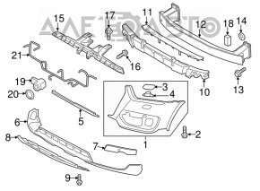Headlight washer cap mount left Audi Q3 8U 15