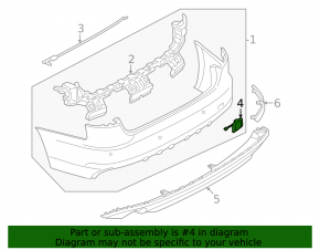 Tow Hook Cap Rear Bumper Audi A4 B9 17-19