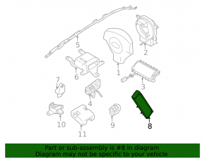 Airbag Sensor Door Left Subaru Impreza WRX GH 08-10
