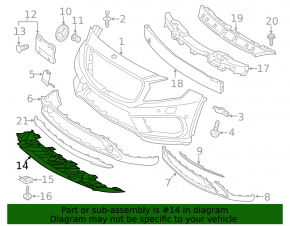 Front bumper protection for Mercedes GLA 15-17