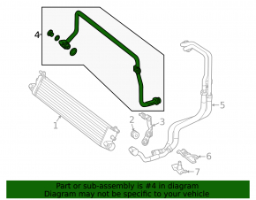 Gearbox cooling pipe right Mercedes C-class W205 300 15-18