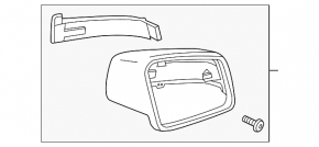 Right side mirror complete Mercedes W221 07-09 8+7 pins, auto-dimming, turn signal, silver, scratch