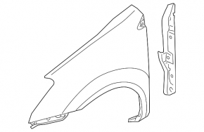 Front left wing Nissan Rogue 07-12