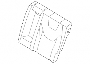 Left rear seat backrest Ford Fusion mk5 17-20 black cloth, with belt and armrest,