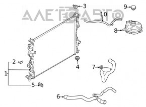 Radiator cooling water Ford Escape MK4 20-22 1.5T, hybrid