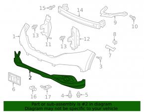 Front bumper lip Honda CRV 12-14 prerest FPS