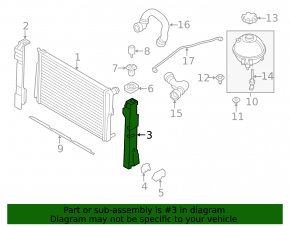 Radiator bracket left BMW X3 F25 11-17