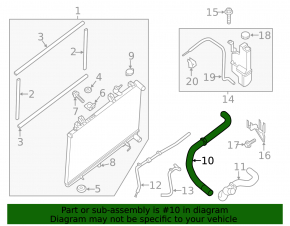 Upper cooling hose for Nissan Pathfinder 13-20