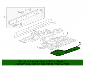 Right underbody protection for Cadillac ATS 13-19