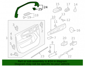Door frame inner front right Volvo XC40 19-25