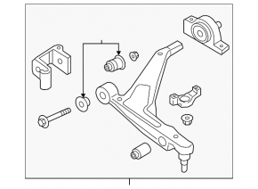 Lower control arm front left Volvo V90 17-22 usa OEM
