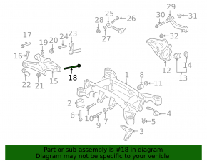 Rear lower arm mounting bolt left BMW X5 X6 E70 E71 07-13
