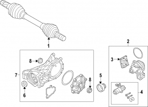 Volvo XC90 16-22 T8 Rear Differential Gearbox (2 parts)
