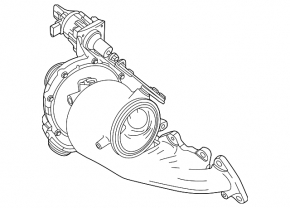 Turbocharger assembly with manifold Volvo XC60 22-23 B6