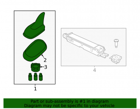Antenna fin VW CC 08-17 without navigation