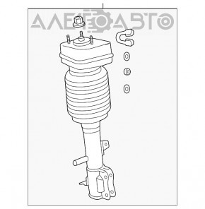 Rear left air shock absorber Lexus RX300 RX330 RX350 04-07