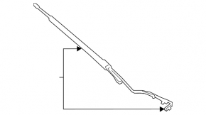 Right wiper arm for Audi E-Tron 19-23 with two nozzles