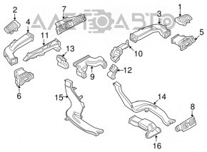 Left air duct BMW 335i e92 07-13