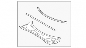 Plastic windshield wiper grille for Toyota Highlander 2008-2013