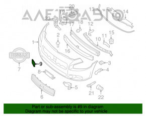 Nissan Maxima 09-13 Front Bumper Tow Hook Cap