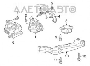 Automatic transmission cushion Chrysler 300 11-21 AWD