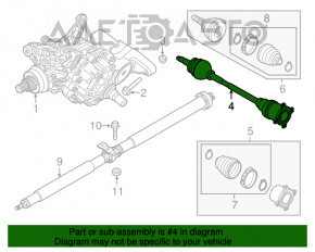 Jeep Renegade 15-24 rear right axle drive