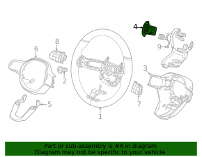 Left steering column paddle Honda CRV 23-