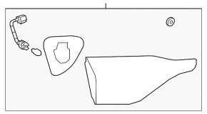 Left inner trunk lid light for Toyota Corolla 20-26 L, LE, SE