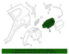 Fuel filler flap housing Hyundai Santa FE 19-20