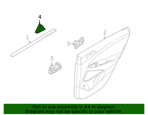 Hyundai Tucson 22-25 inner rear right triangle door trim