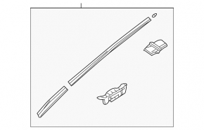 Left windshield molding Hyundai Sonata 11-15 missing upper mount