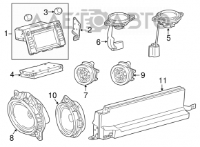 Front left door speaker for Toyota Sequoia 2008-2016