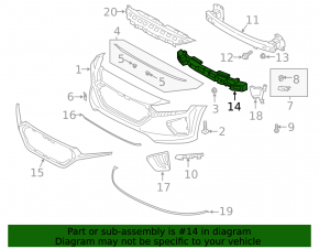 Front Bumper Absorber Hyundai Ioniq 20-22
