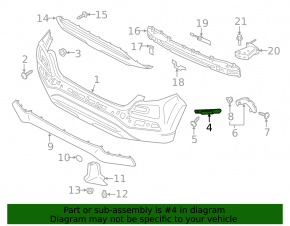 Rear bumper mount left Hyundai Kona 18-21