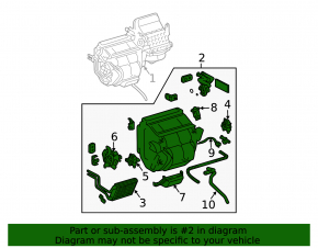 Heater assembly for Toyota Sienna 04-09