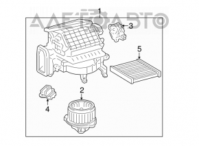 Actuator motor heater drive ventilation Lexus ES300 ES330