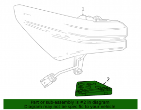Fastening of the outer wing light of the right Chevrolet Equinox EV 24-26