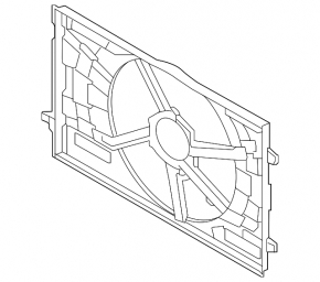 Diffuser radiator shroud assembly for Audi A4 B9 17-25 2.0T