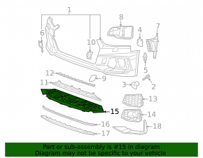 Front bumper guard for Audi A4 B9 18-19 RS4