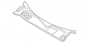 Plastic windshield wiper grille for Porsche Cayenne 19-26