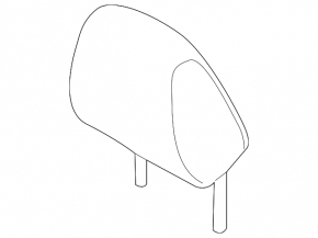 Front left headrest Mazda 3 14-16 BM prerest, cloth, gray, for dry cleaning