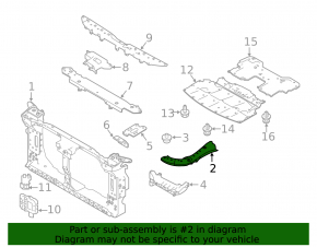 TV bar eyelash left Infiniti Q50 16-24