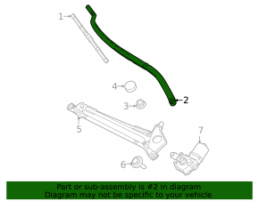 Right wiper arm for Lincoln Corsair 20-26