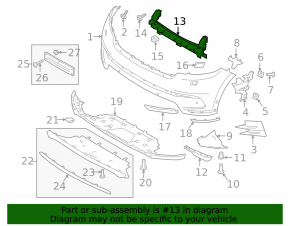 Land Rover Range Rover Velar 18-23 Front Bumper Absorber