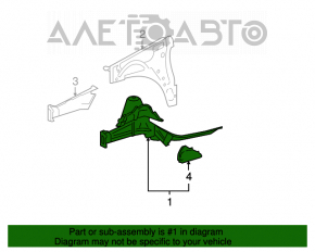 Mercedes W164 ML front left quarter panel, white, with B-pillar
