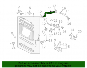 Upper cooling hose Lexus RX400h 06-09