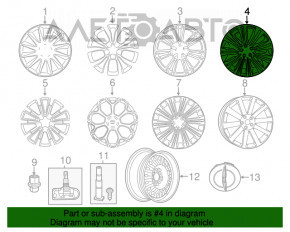 Wheel disk R19 Chrysler 300 13-14 curb, for painting