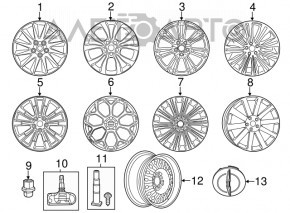Wheel disk R19 Chrysler 300 13-14 curb, for painting