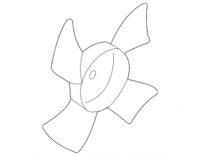 Right cooling fan impeller for Nissan 350z